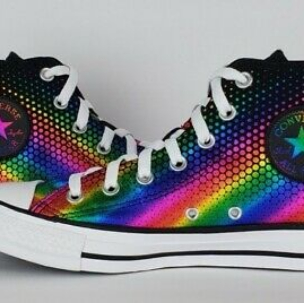 Converse All-Star rainbow foil hi-top